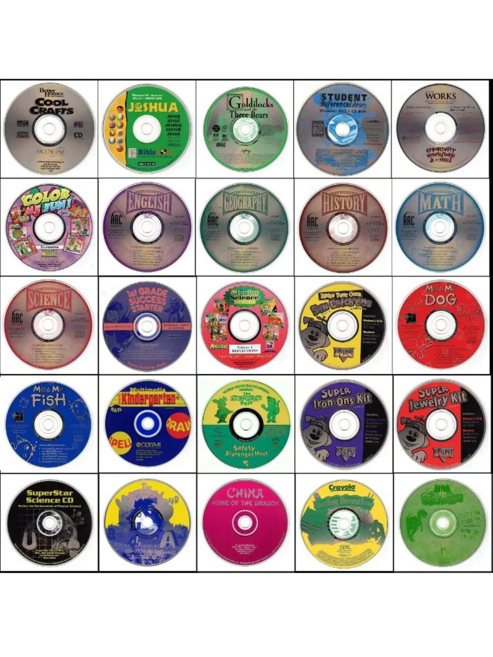 25 CD-ROM Kids Lot #4 (1996-1998) Vintage NEW or Like NEW CD's in Sleeves